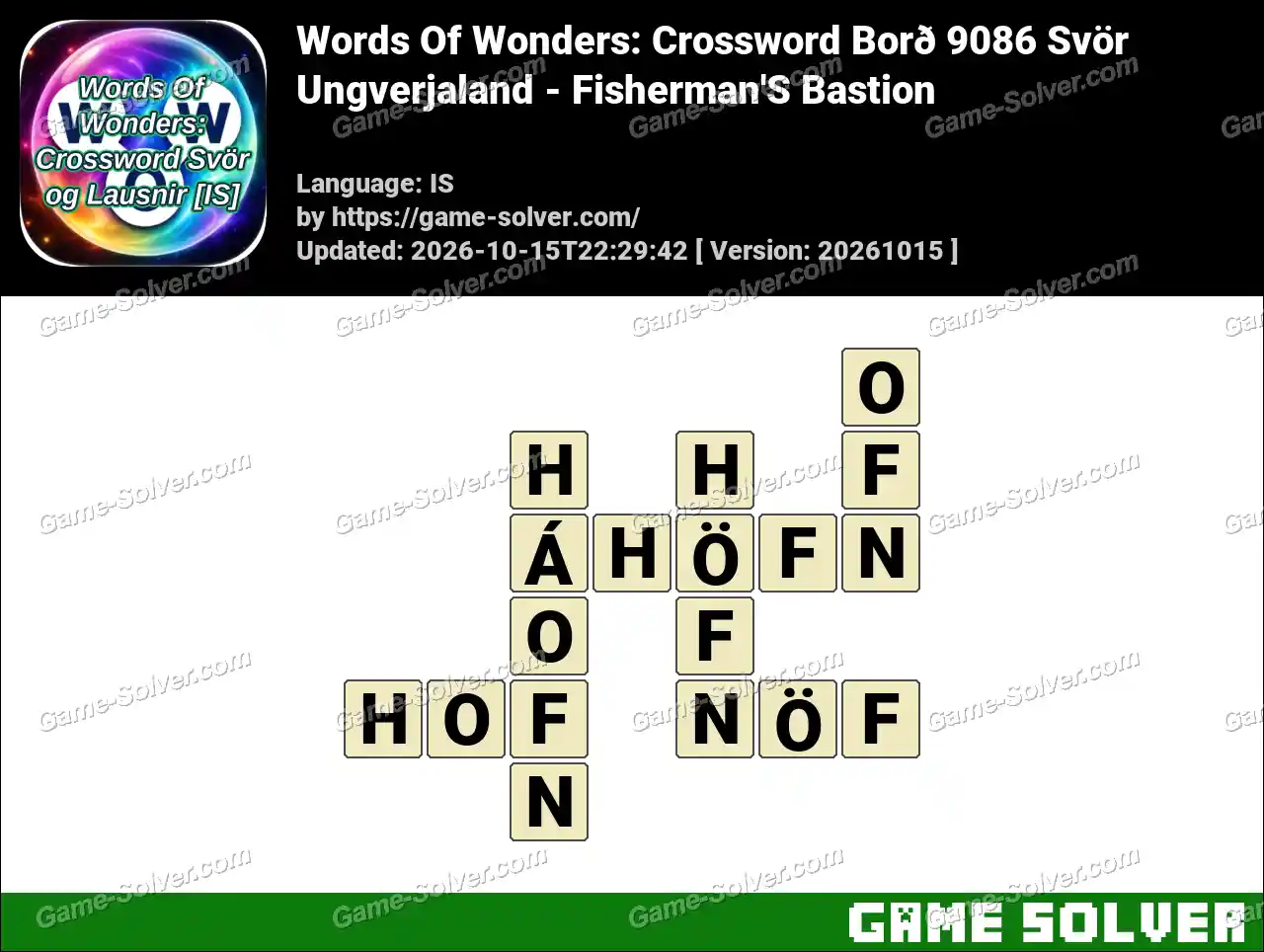 Words Of Wonders: Crossword Borð 9086 Svör – Ungverjaland – Fisherman’S Bastion
